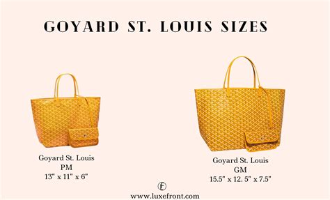 goyard st. louis sizes